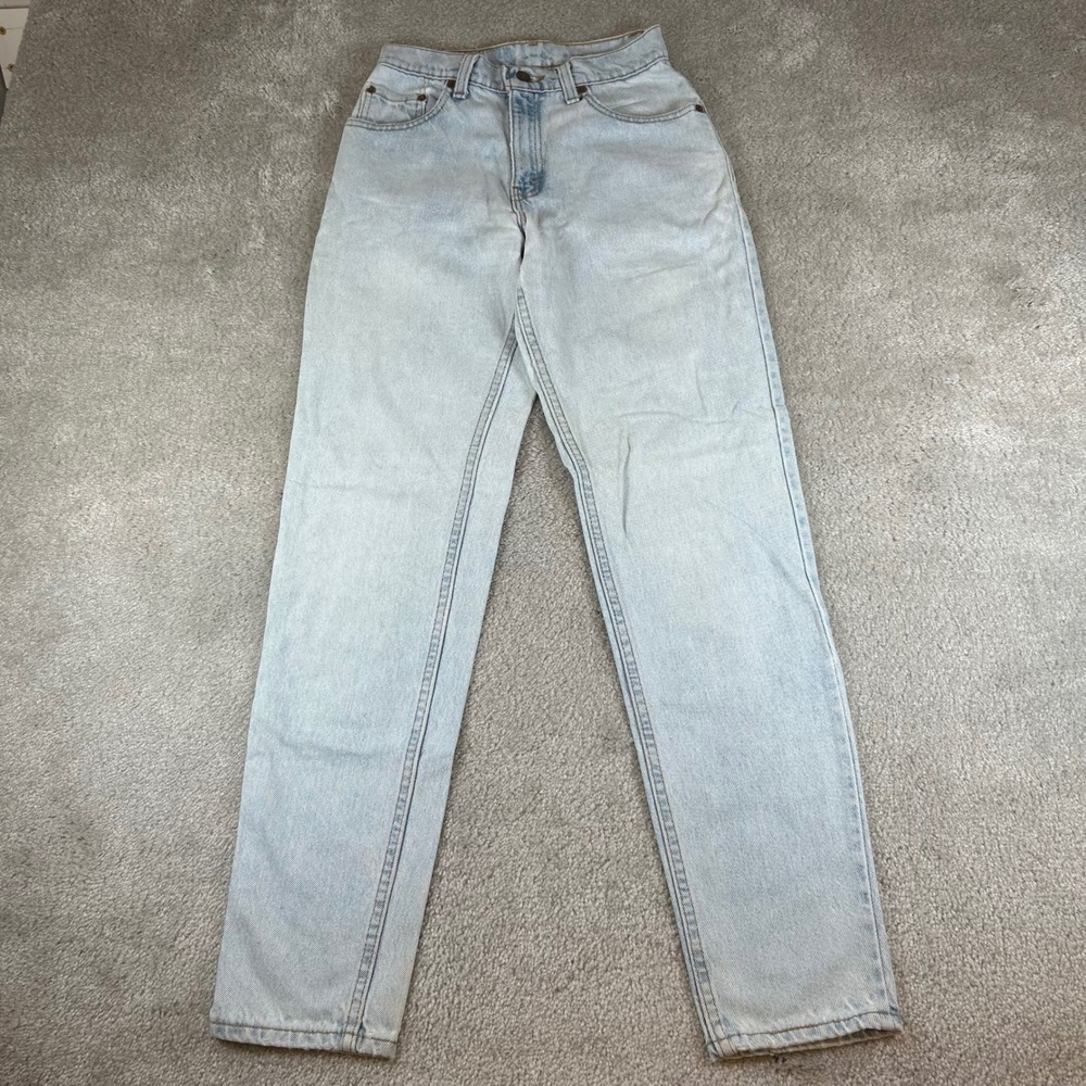 Vintage 90s Levis 550 Relaxed Fit Jeans Womens 3 Med Light Wash Blue Made in USA